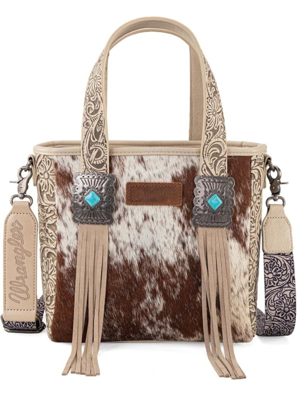 Stylish Cowhide Tote Bag for Women | Western Tooling, Leather Fringing